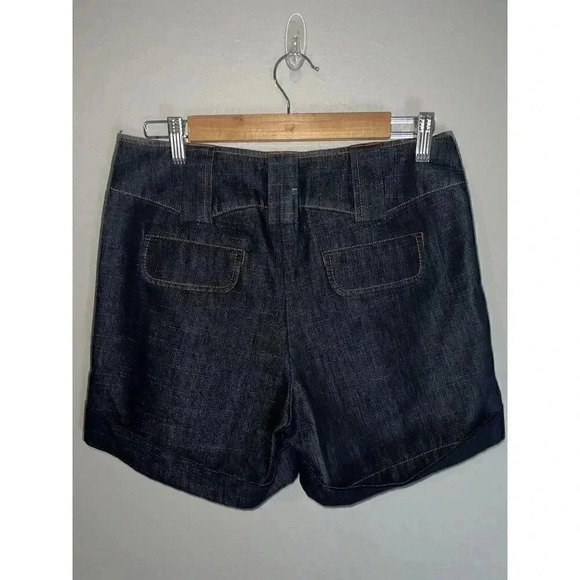 Anthropologie Plus Fours Denim Pleated Shorts Women Size 6 - Picture 2 of 7